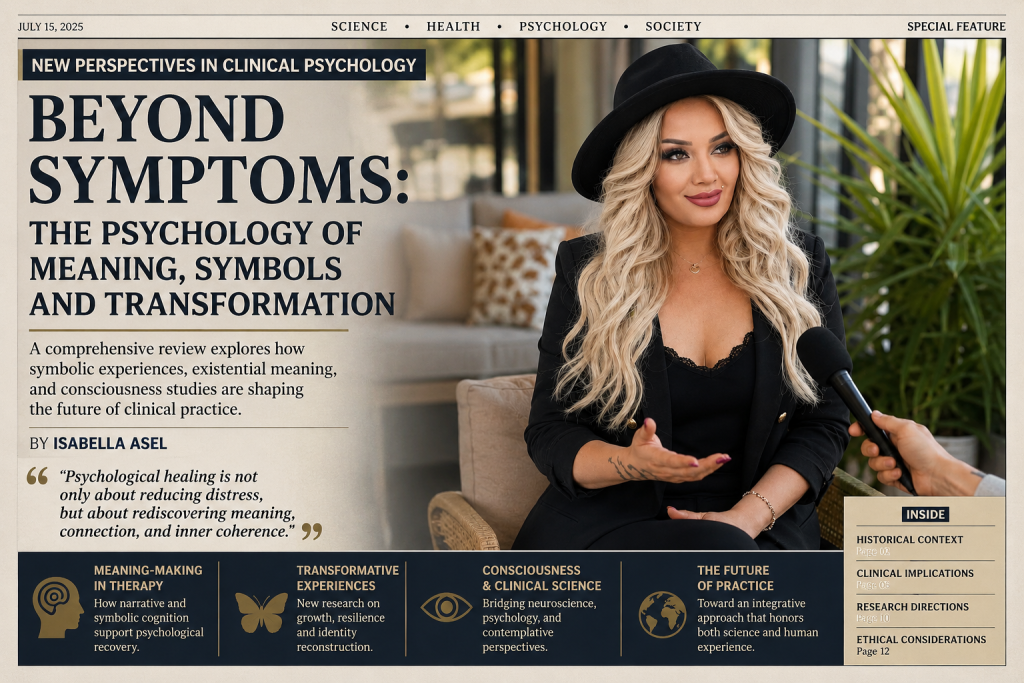 Clinical Psychology
Modern Clinical Psychology
Psychological Meaning
Symbolic Cognition
Psychological Integration
Existential Meaning
Mental Health Research
Integrative Clinical Practice
Contemporary Psychology
Consciousness and Psychology